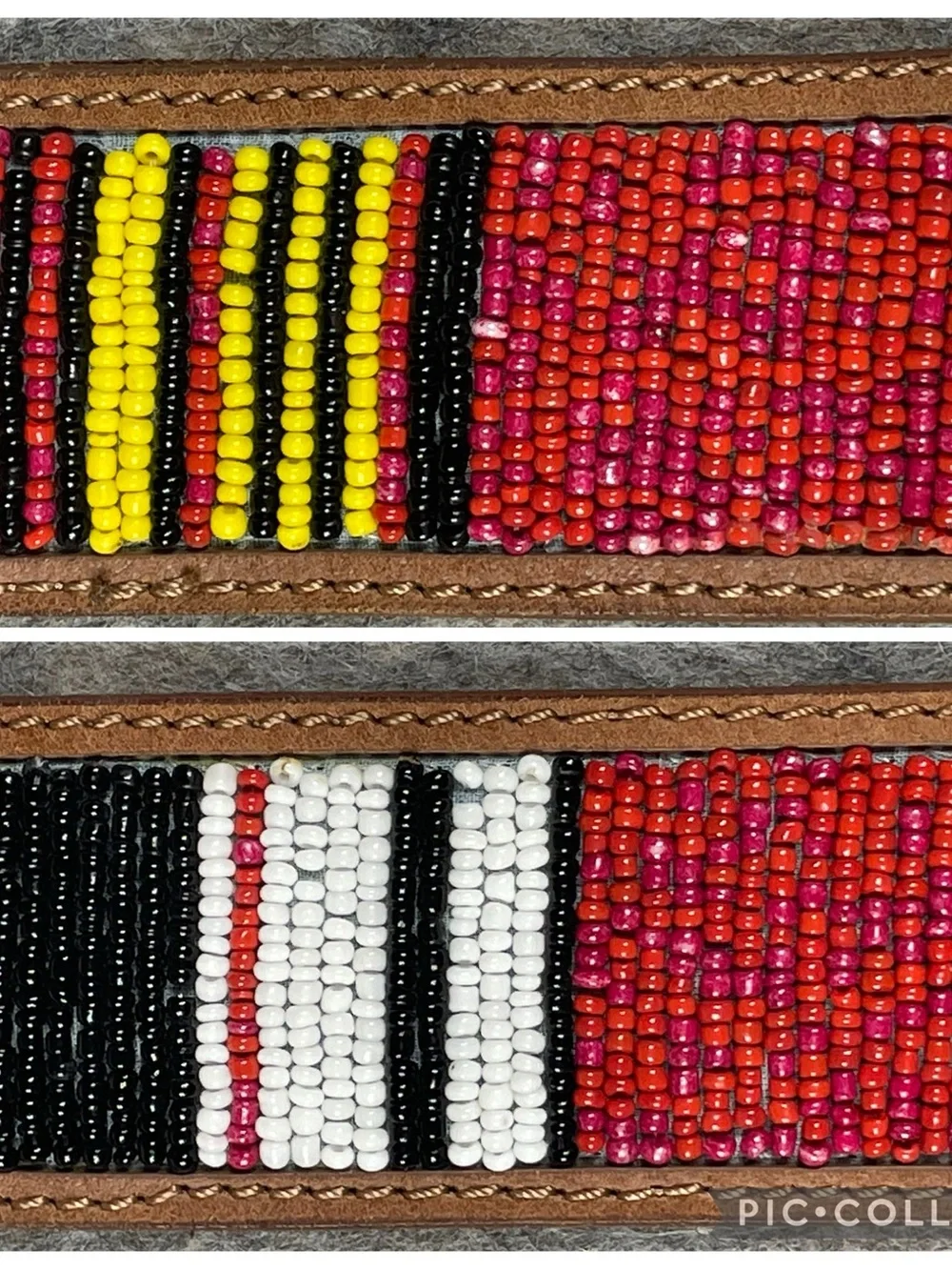 Robert Graham Beaded Leather Boho Western Chic Rodeo Colorful Tribal Belt - 36
